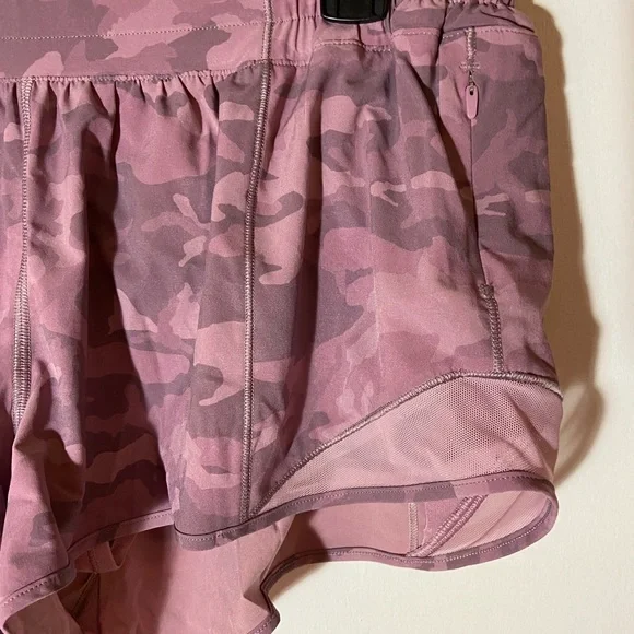 EUC lululemon athletica Pink Camo Athletic Shorts - Picture 5 of 8